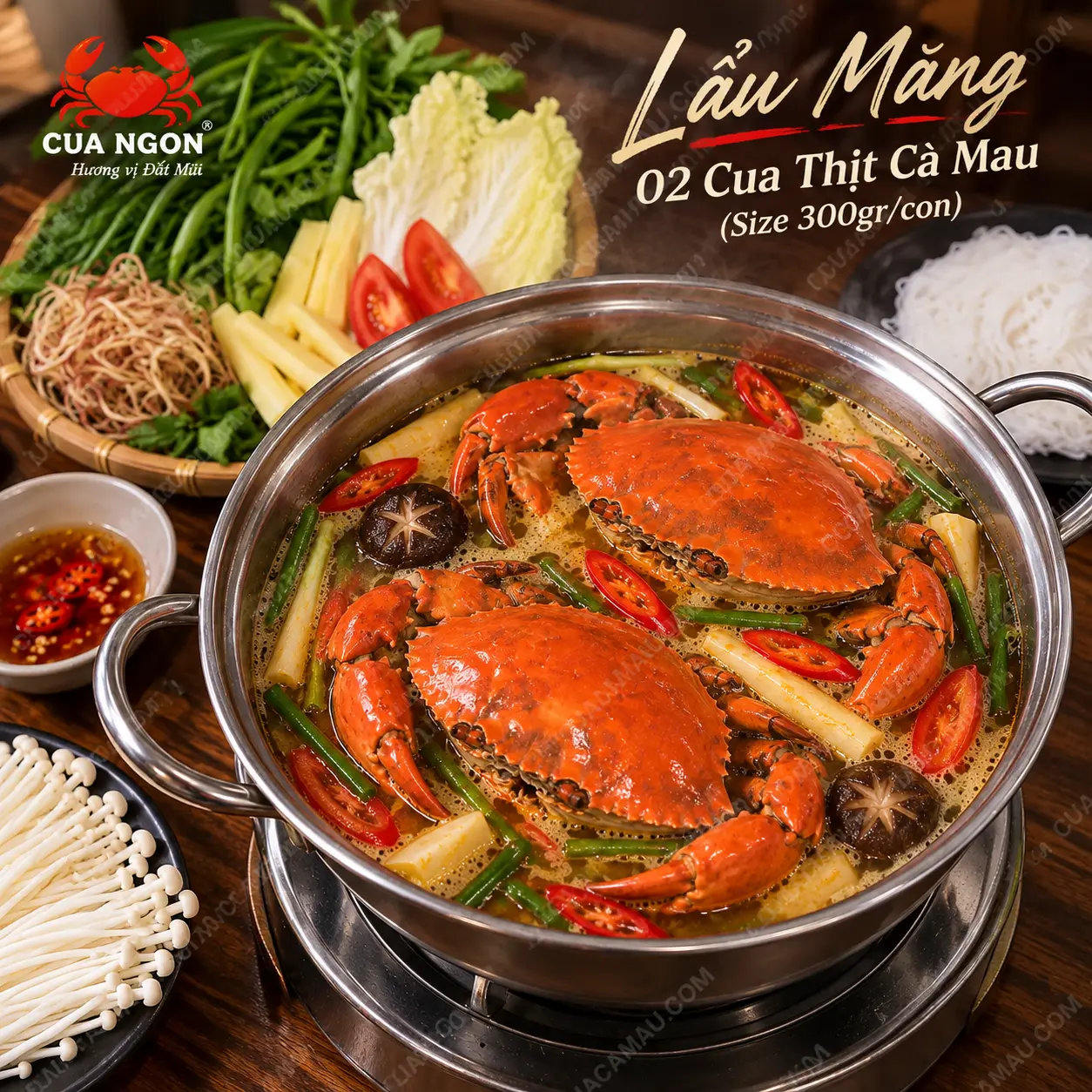 Lẩu Măng 02 Cua Thịt Size Vừa
